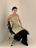 KYLETHOMASW  -  Three Dimensional Flower Knitted Vest Dress Women Summer New Design Looks Slim Can Be Worn in A Short Skirt