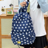 KYLETHOMASW  -  Teen Boys Girls Star Print Backpack New Fashion Large Capacity Casual School Travel Daily Daypack Female Travel Backpacks