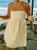 KYLETHOMASW  -  Summer New Style Pure Cotton Camisole Dress Resort Style Loose Short A-line Skirt for Women