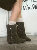 KYLETHOMASW  -  High-end Versatile Retro Chunky Heel Pointed Boots New Slim-enhancing Short Shaft Boots