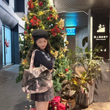KYLETHOMASW  -  Sweet Y2k Aesthetic Gauze Bow Underarm Bag Patchwork Plaid Floral Print Women Tote Bags High-capacity Harajuku Shoulder Handbags