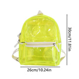 KYLETHOMASW  -  Large Capacity LED Lights Schoolbag Adjustable Straps Waterproof PVC Transparent Backpack Visible Multi-functional