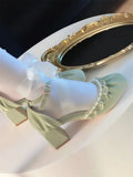 KYLETHOMASW  -  Elegant Summer Original Lolita Ruffle Edge Pearl Edge Women's Shoes Thick Heel Sandals Versatile Daily Japanese Lo Shoes Women