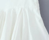 KYLETHOMASW  -  Elegant Girl Ruched Big Swing Mini Skirt Vintage High Waist Side Zipper Summer Skirts Black White Women's Party Streetwear