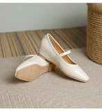 KYLETHOMASW  -  mary janes shoes woman height increasing flats soft leather ankle belt mocasines women elevator shoes zapatos de mujer 2025