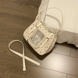 KYLETHOMASW  -  Contrast Star Ita Tote Bag Shoulder Crossbady Bags Portable Zipper Bolsa Daily Bolsos mujer Teenage Girls Bolsas Sac Femme