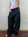 KYLETHOMASW  -  Pleated Autumn Winter Men's and Women's Trendy Brand Vertical Silhouette Loose Wide-leg Casual Versatile Floor-mopping Trousers