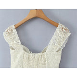KYLETHOMASW  -  Summer Women Sexy Off Shoulder Short Sleeve Lace Mini Dresses Party Robe