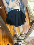 KYLETHOMASW  -  Blue Plaid Lace Drawstring Vest Suspender for Women's New Loose and Slim Versatile Sweet and Gentle Top