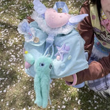 KYLETHOMASW  -  Cute Wings Mochilas Mujer Love Heart Bow Mochila Original Y2k Bag Commuter Backpack Lovely Teenage Girls Bags for Woman