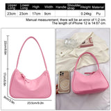 Kylethomasw Trendy Candy colors Women's Shoulder Bag Women's handbag Small Summer Baguete Bag For Women Shoulder Bags Female Hobos