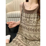 KYLETHOMASW  -  Women's Cute Lace Trim Slip Nightdress Sweet Bow Print Mid Length Summer Nightgown
