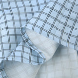 KYLETHOMASW  -  V-neck plaid waist cinched shirt cross-border American slim fit short sleeved single breasted temperament top