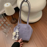 KYLETHOMASW  -  Women's Cute Mini Leather Flower Bead Charm Handbag Sweet Casual Aesthetic Daily Dating Simple Shoulder Bag New Trend