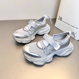 KYLETHOMASW  -  Women's Breathable Mesh Hollow Out Thick Bottom Casual Sports Shoes Thin Mary Jane Shoes Magic Tape Leisure Sports Shoes