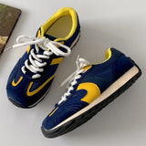 KYLETHOMASW  -  Designer Forest System Round Toe Sneakers Women 2025 Trendy Mix Color Flat Shoes New Retro Sports Shoes Casual Soft Sneakers