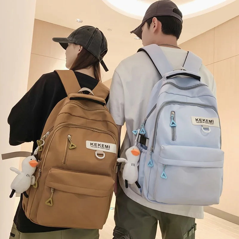 Kylethomasw Women School Backpack for Teen Girls Boys Student Nylon Korean School Bags