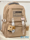 KYLETHOMASW  -  Schoolbag Female College Students Retro Simple Computer Backpack Junior High School Student Large-capacity Travel Backpack Male