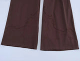 KYLETHOMASW  -  Summer French Coffee Color Pleated Wide-leg Pants Minimalist Embroidery Retro Casual Pants Women Elegant Trousers