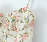 KYLETHOMASW  -  Summer dress women evening party mini dresses elegant floral bodycon dress korean fashion ruffle Cami dress backless