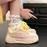 KYLETHOMASW  -  Cheap Sweet Campus Shoes For Girl leather Flat Comfortable skateboard Women's Sports Shoes High quality tenis de mujer