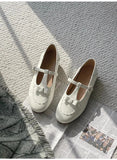 KYLETHOMASW  -  Fashion Pointed Toe Buckle Strap Flat Shoes 2025 Roman Retro Solid Color Casual Shallow Mouth Flats Comfy Soft Women Flat Shoes