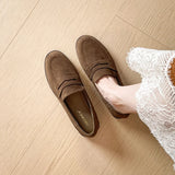 KYLETHOMASW  -  Retro Leopard Flats Women Round Toe Loafers Oxfords Shoes Ladies Comfy Slip In Moccasins Femme Walking Barefoot Sneakers