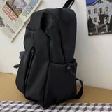 KYLETHOMASW  -  Unisex Fashion Computer Backpack Large Capacity Solid Color Student Schoolbag Zipper Casual Travel Shoulder Bag Women