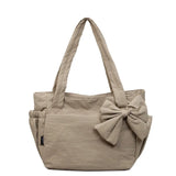 KYLETHOMASW  -  Lightweight Commuting Tote Bag Bow Versatile Shoulder Bags for College Students