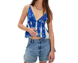 KYLETHOMASW  -  European and American Sexy Hot Girls Printed Tops Summer New Flower Cross-border Retro Vest Suspenders Women's Clothing