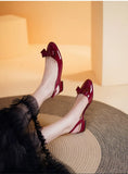 KYLETHOMASW  -  College Style Round Toe Butterfly Knot Decoration Flat Sandals Women Patent Leather Back Strap Muels Sandals Sandalias De Mujer