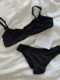 KYLETHOMASW  -  Lace Bra Set Woman Adjusted-strap Seamless Bras+Low Waist Panties Female Casual Simple Solid High Elasticity Lingerie Sets