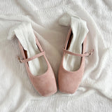 KYLETHOMASW  -  Women's Mary Jane Shoes Elegant French Casual Shoes for Woman Exquisite Square Head Flat Shoe Designer Shoes Zapatos Mujer