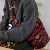 KYLETHOMASW  -  Lamb Wool Kawaii Vintage Harajuku Crossbody Bag Sweet Y2k Aesthetic All Match Handbags Casual Fashion Grunge Shoulder Bags Women