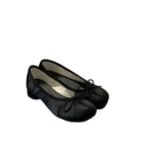 KYLETHOMASW  -  Spring New Wave Dot Satin Shallow Mouth Single Shoes Flat Bottom Ballet Split Toe Shoes Women's Shoes Bow