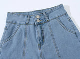 KYLETHOMASW  -  New Summer Women High Waist Wide Leg Denim Shorts Casual Solid Straight Short Jeans Variety Pants Korean Fashion Streetwear