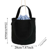 KYLETHOMASW  -  3D Large Capacity Thermal Insulation Bag Canvas Thickened Drawstring Lunch Handbag Japanese Style Polyester Picnic Box Pouch Men
