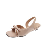 KYLETHOMASW  -  Bow Women Elegant Sandals Flats Shoes Fashion Beach Slippers New Casual Walking Flip Flops Dress Trend Mujer Sandalias