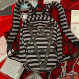 KYLETHOMASW  -  Men and Women Outdoor All Match Backpack Vintage Contrast Color Striped Schoolbags Y2k Aesthetic Star Belt Students Backpacks