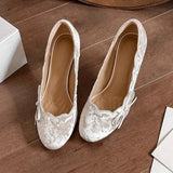 KYLETHOMASW  -  Designer Brand High Heels Ladies Velvet Round Toe Butterfly-knot Women Pump Shallow Fashion Elegant Thin Heels Party Dress Shoes