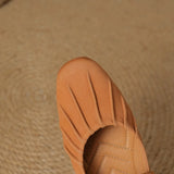 KYLETHOMASW  -  Real genuine leather women mary janes strap casal flat pumps