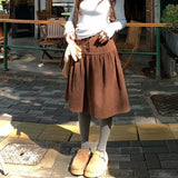 KYLETHOMASW  -  Vintage Corduroy Mini Skirt Women Harajuku Polka Dots Skirts Autumn Winter Streetwear Korean Loose Design A Line Faldas