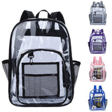 Kylethomasw Women's Backpack Transparent PVC Bag Clear Backpacks for teenagers Students Men Transparent School Bag Backpack Stadium Approved