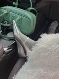 KYLETHOMASW  -  Strap Single Shoe Women's Leather Pointed Toe Wedge Heel Thick Heel Mary Jane Pumps for Womens Spring and Summer High Heels