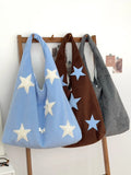 KYLETHOMASW  -  Streetwear Preppy Fashion Women's Handbags All Match Y2k Casual Travel Underarm Bag High-capacity Star Embroidery Shoulder Bags