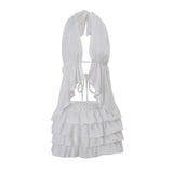 KYLETHOMASW  -  Summer Women's New Fashion Spice Girls Sexy Halter Neck Cardigan Top Cake Skirt Set