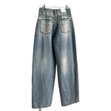 KYLETHOMASW  -  Wing Print Pattern Women's Denim Pants Vintage Style  Denim Pants High Elastic Spice Girls Trousers Casual Style Pants