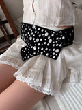 KYLETHOMASW  -  Hot Girl Y2K Irregular Rivet Wide Belt Versatile Niche Punk Gothic Waist Cincher Women Dress Jeans Daily Accessory Waist Belt