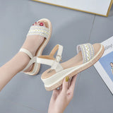 Kylethomasw Size 31 32 33 Wedge Sandals Women Open Toe Shoes 2024 New Large Size 41-44 Platform Open Toe Women's Shoes