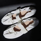 KYLETHOMASW  -  Women's Satin Ballet Flats Elegant Bow Mary Jane Shoes Elastic Strap Soft Sole Round Toe Daily Commute Ladies Flat Dress Shoes